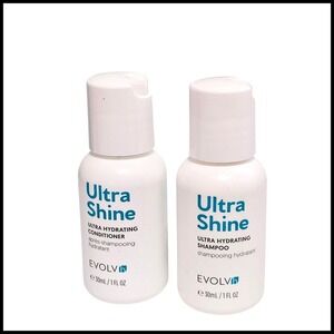 Evolvh Ultra Shine Shampoo & Conditioner Hydrating Travel Size 1 fl oz each